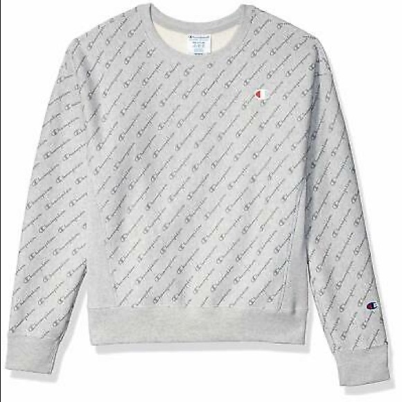 all white champion sweater